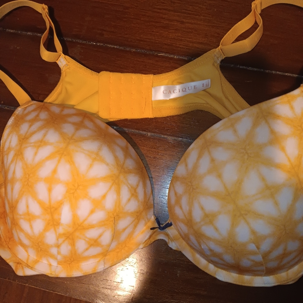Cachique bra 44B, Yellow & White